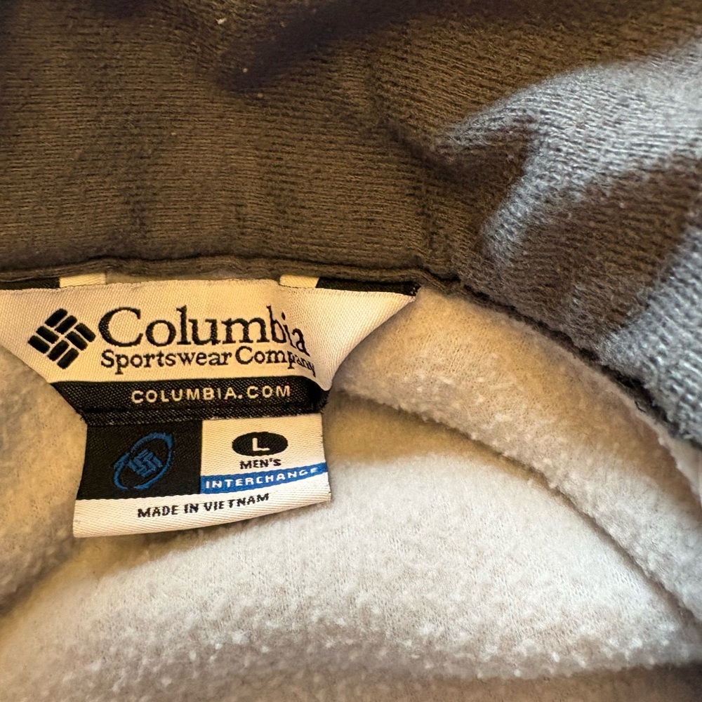 Columbia Gray Black Fleece Jacket Men’s Full Zip Performance - Picture 4 of 7